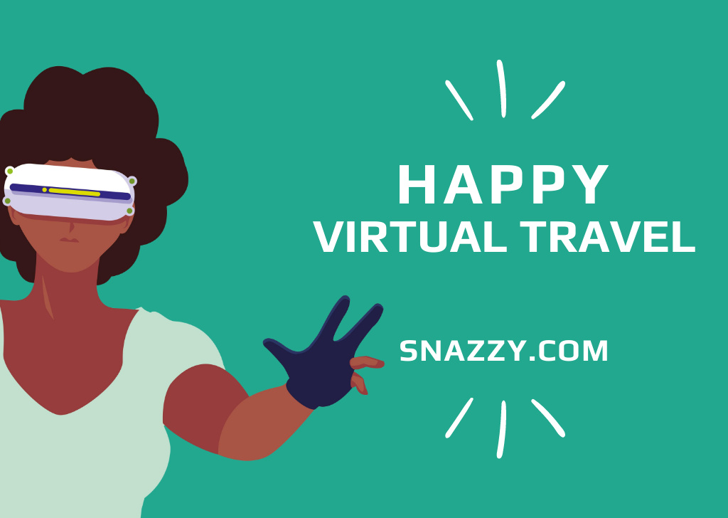Ontwerpsjabloon van Card van Virtual Travel Offer