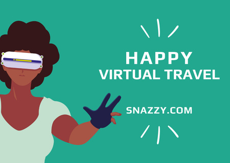 Modèle de visuel offre de voyage virtuelle - Card