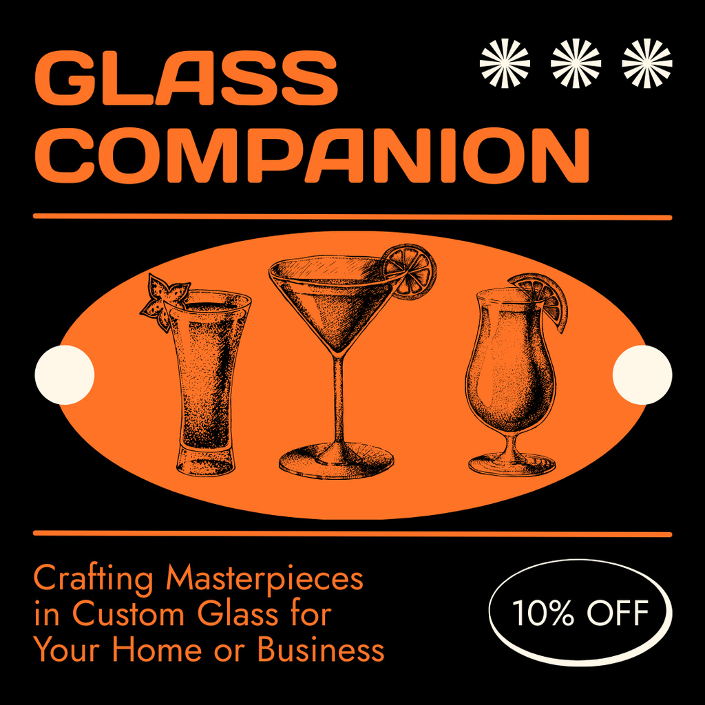 Modèle de visuel Fantastic Glass Drinkware Collection At Lowered Price - Instagram