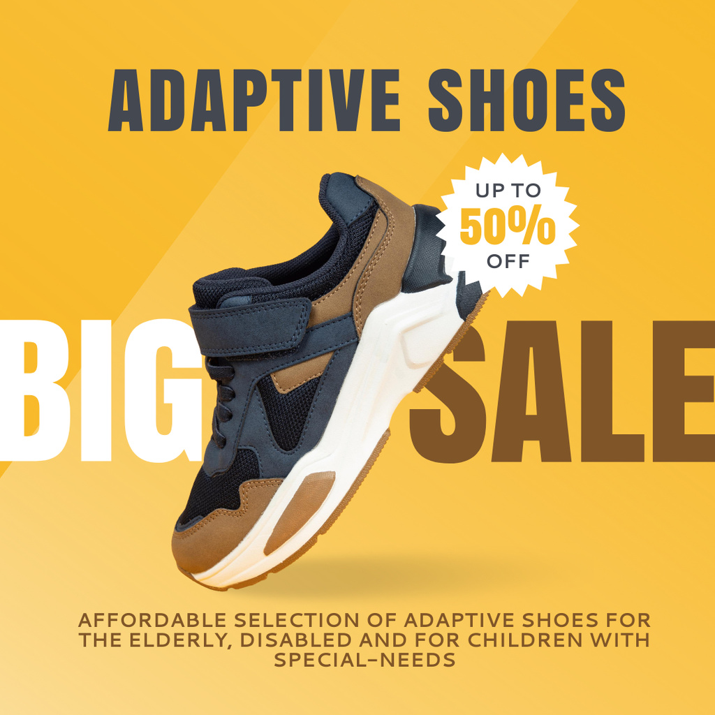 Ontwerpsjabloon van Instagram van Discount Offer on Adaptive Shoes