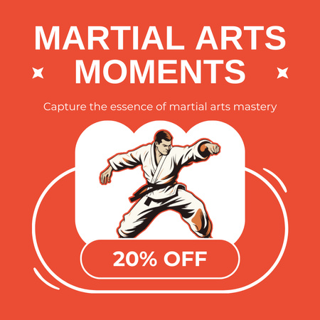 artes marciais Instagram AD Modelo de Design