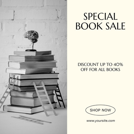 Shop's Mega Sale of Books Instagramデザインテンプレート