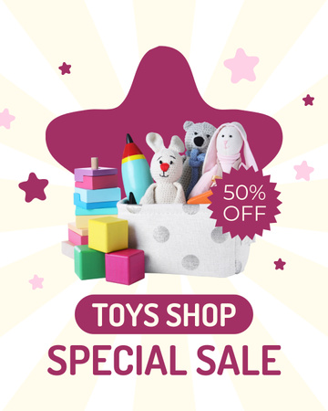 Ontwerpsjabloon van Instagram Post Vertical van Special Sale on Various Toys for Children