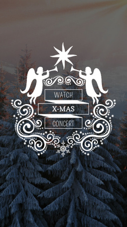 joulun tapahtuma ilmoitus snowy forest Instagram Story Design Template