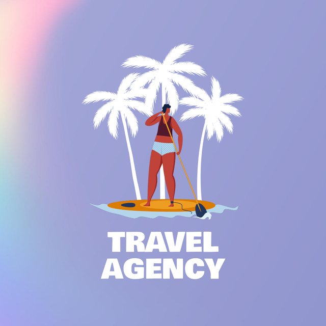 Template di design Summer Surfing Tour Animated Logo