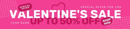 Valentine's Day Discount Offer on Sale Ebay Store Billboard Design Template
