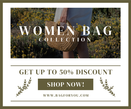 Stylish Bags Collection Offer on Women's Day Facebook tervezősablon