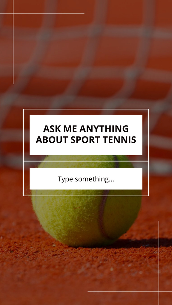 Ask Me Anything about Tennis Instagram Story – шаблон для дизайну