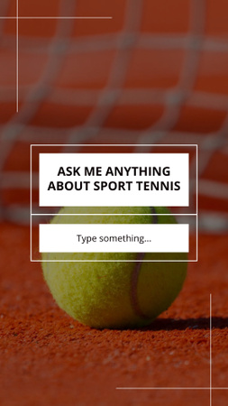 Template di design Chiedimi qualsiasi cosa sul tennis Instagram Story