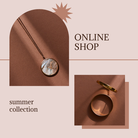 Nabídka doplňků pro letní šperky Instagram Šablona návrhu