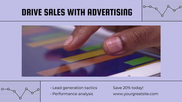 Data-based Advertising Agency With Analysis And Discount Full HD videoデザインテンプレート