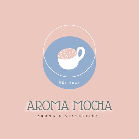 Platilla de diseño Cafe Ad with Mocha Coffee Cup Logo