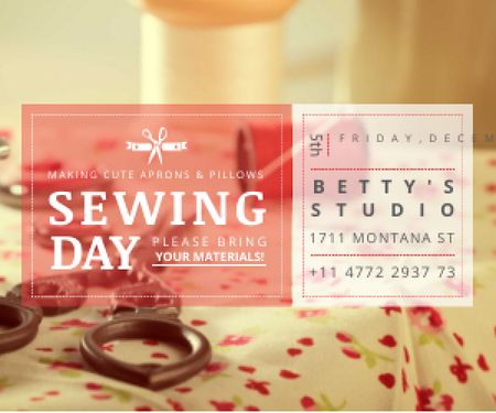 Template di design Sewing day event  Medium Rectangle