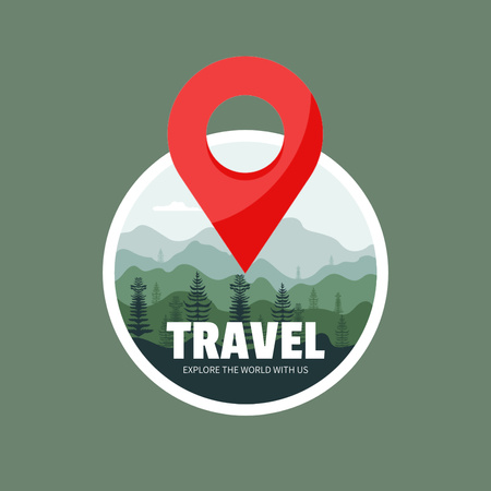 Plantilla de diseño de Los mejores destinos de naturaleza Animated Logo 