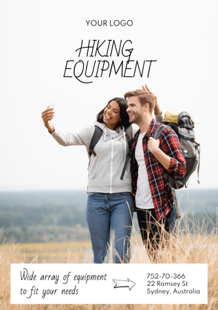 Hiking Equipment Sale Offer Flyer A5 Design Template