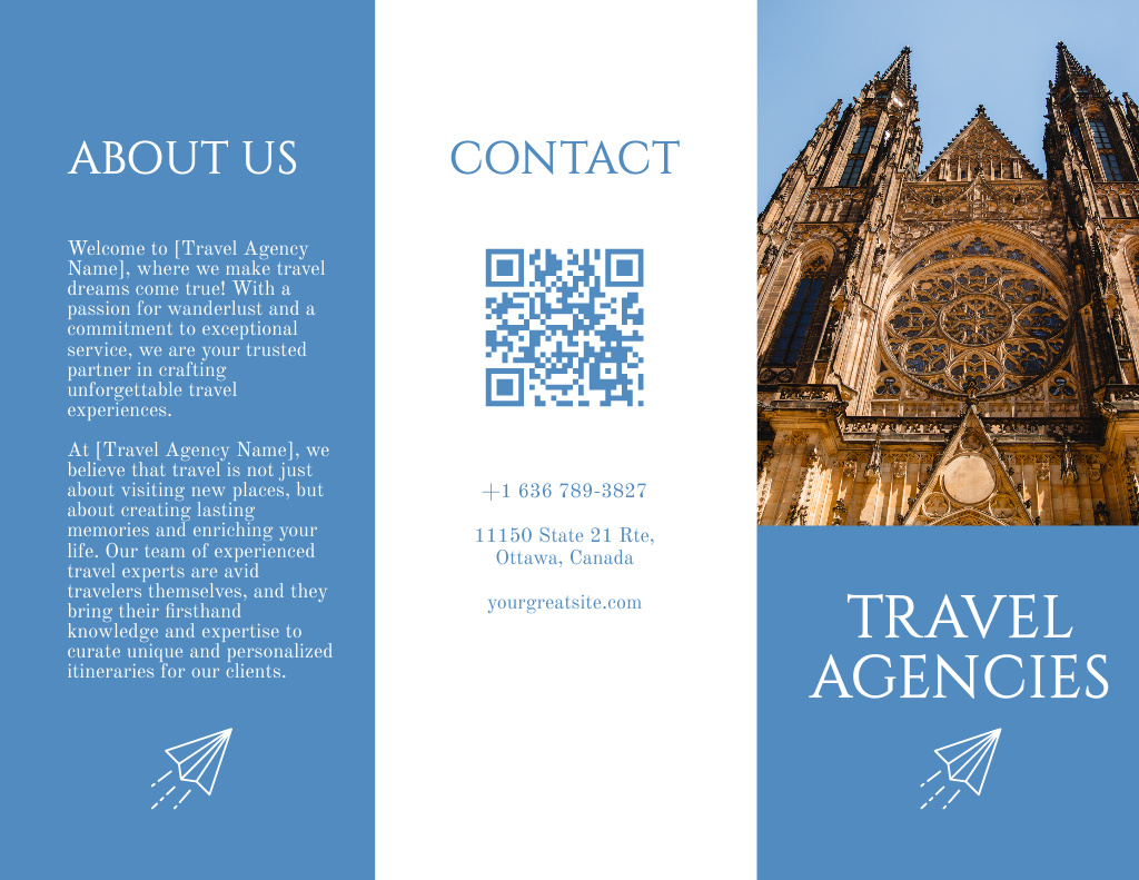 Template di design Travel Agency Services Offer Brochure 8.5x11in