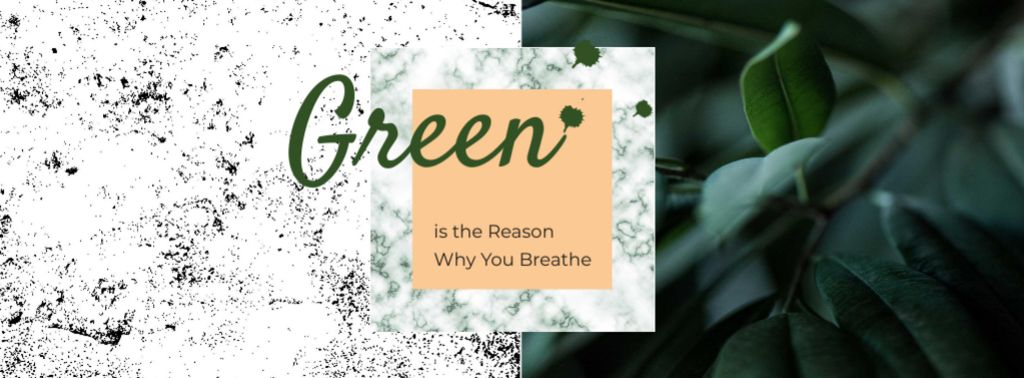 Ontwerpsjabloon van Facebook cover van Eco Concept with Green Plant