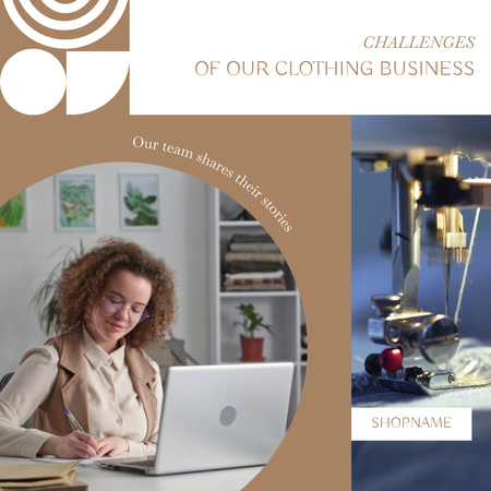 Clothes Small Business Challenges Stories Telling Animated Post Design Template