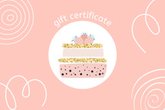 Gift Voucher with Dessert on Pink