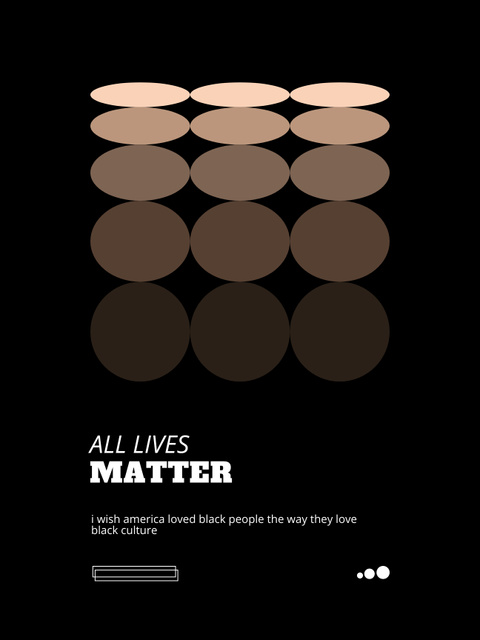 Protest against Racism with Diverse Types of Skin Poster US – шаблон для дизайну