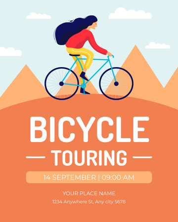 Designvorlage Fahrradtouren für aktive Erholung für Instagram Post Vertical