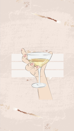 Cocktails and drinks for menu Instagram Highlight Cover Design Template