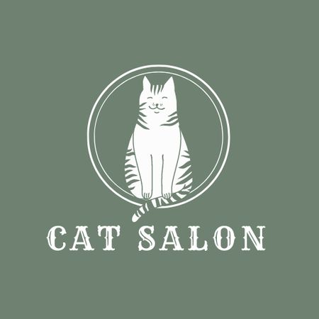 Ontwerpsjabloon van Logo van cat salon
