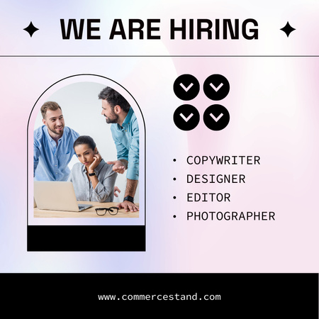 Vacancy Ad with Colleagues Instagram Design Template