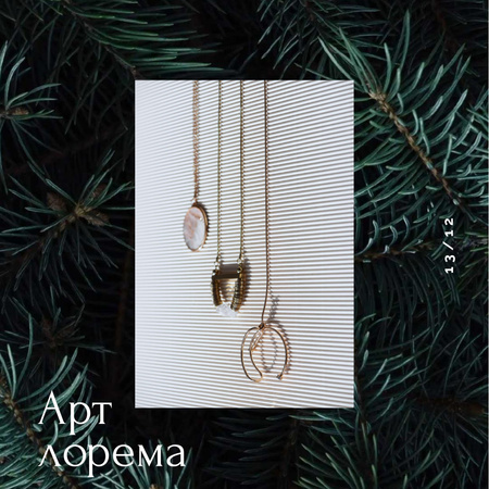 Accessories Offer with Pendants and Necklaces Animated Post – шаблон для дизайна