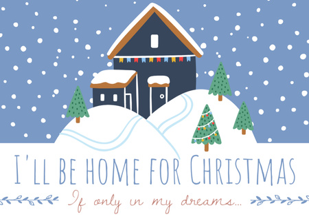 Platilla de diseño Christmas Inspiration with Decorated House Postcard 5x7in