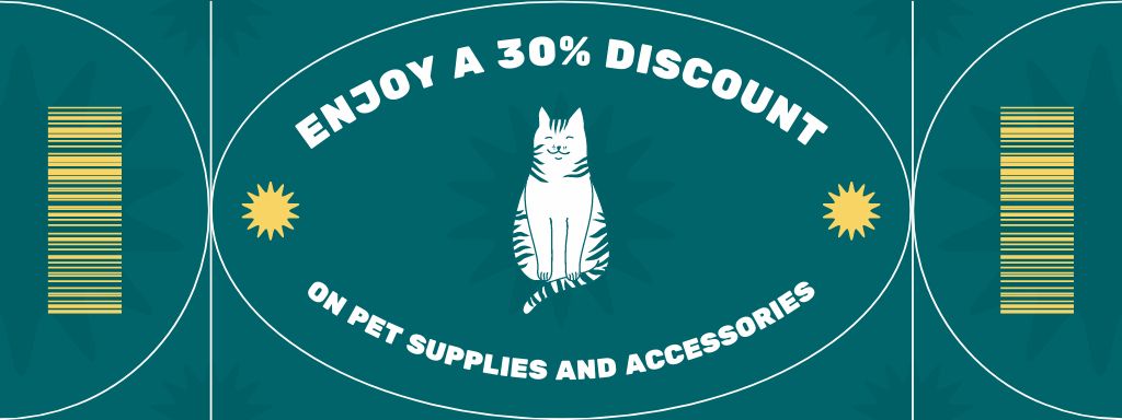 Pet Supplies and Accessories Sale Couponデザインテンプレート