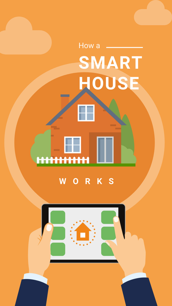 Smart home application on screen Instagram Story Tasarım Şablonu