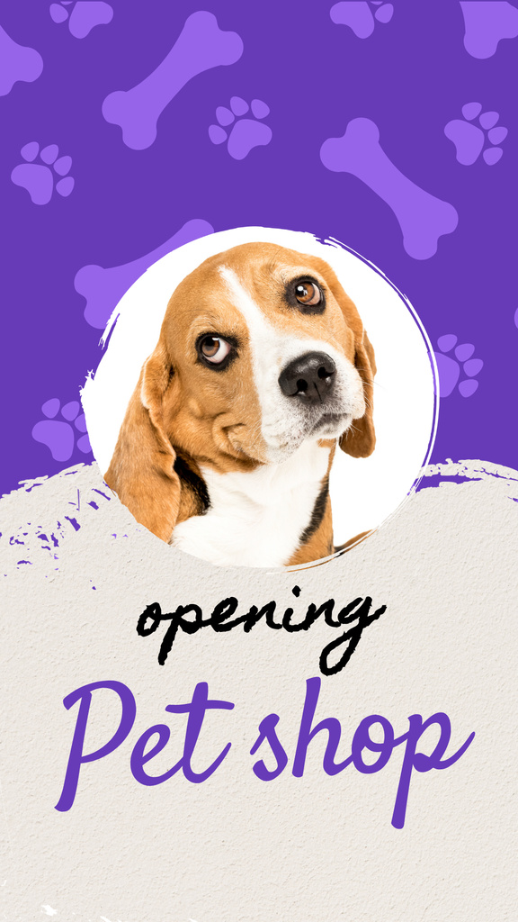 Pet Shop Opening Announcement Instagram Story Tasarım Şablonu
