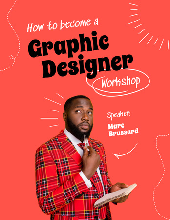 Workshop about Graphic Design Flyer 8.5x11in Design Template
