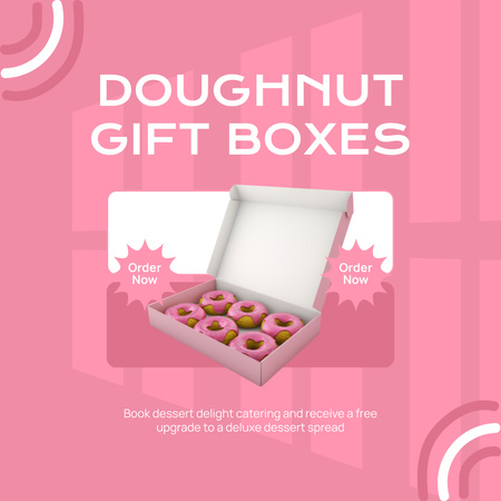 Modèle de visuel Offre Spéciale Coffrets Cadeaux Donuts - Instagram AD
