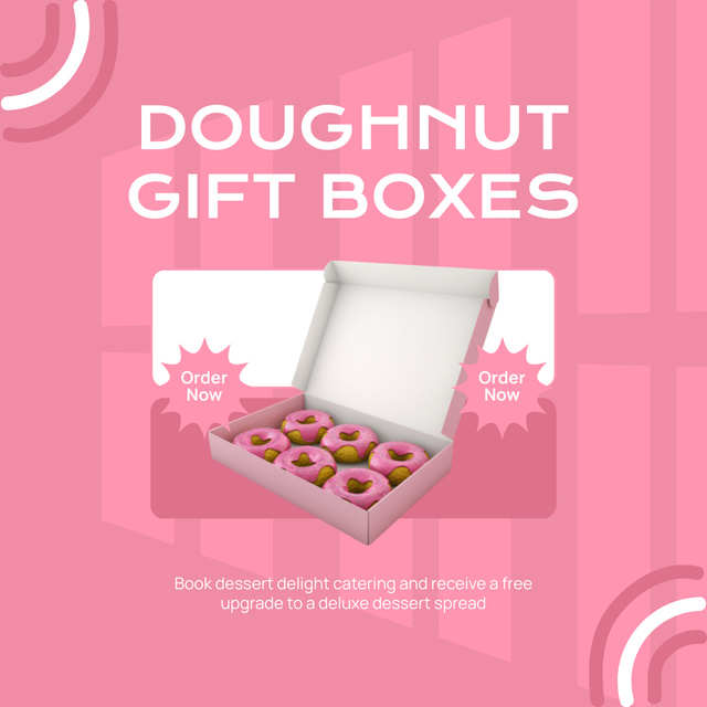 Doughnut Gift Boxes Special Offer Instagram AD – шаблон для дизайну