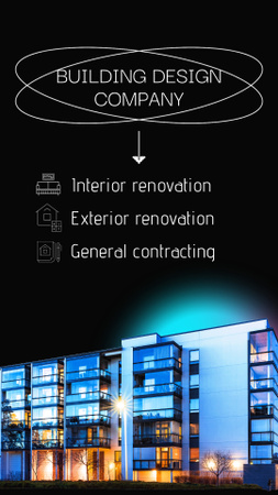 Serviços de design e construção Edifício de apartamentos TikTok Video Modelo de Design