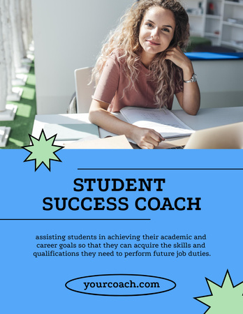 Platilla de diseño Student Coach Services Offer Poster 8.5x11in