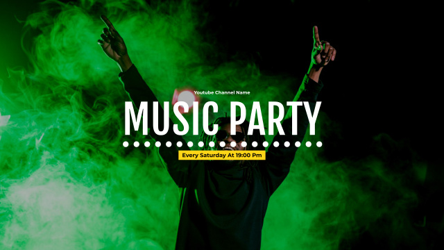 Plantilla de diseño de Musical Party Announcement with African American Male Performer Youtube 