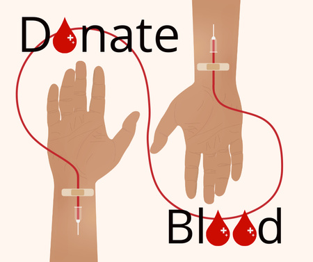 Blood Donation Promotion Facebook Design Template