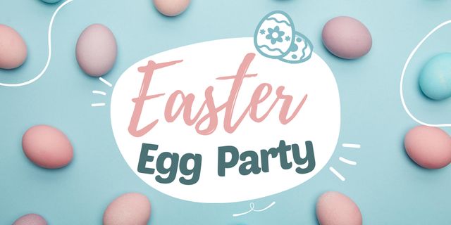 Welcome to Easter Egg Party Twitter tervezősablon