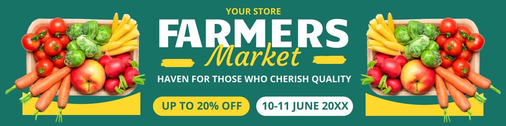 Discount on Quality Organic Products from Farm Twitterデザインテンプレート