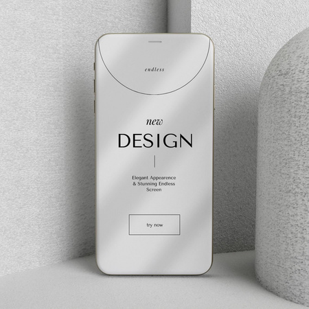 Designvorlage New App Design Ad with Modern Smartphone für Instagram