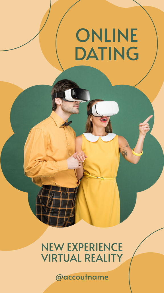 Designvorlage Virtual Dating Announcement für Instagram Story