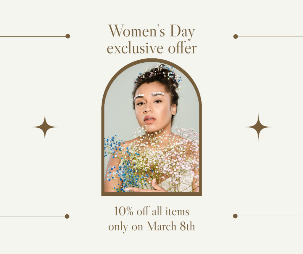 Template di design Exclusive Offer on International Women's Day Facebook