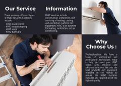 HVAC Services Information on Dark Blue