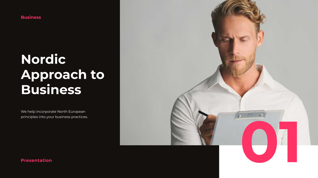 Nordic Business Company promotion Presentation Wide – шаблон для дизайна