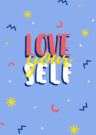 Self Love quote Poster Design Template