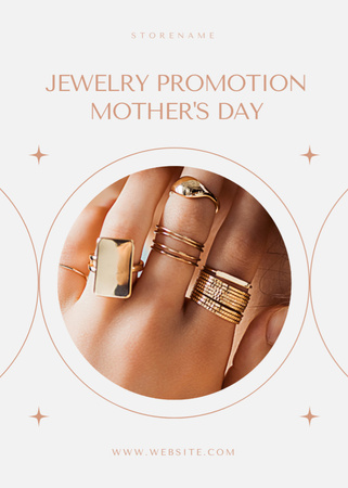 Template di design Offerta di gioielli per la festa della mamma Flayer