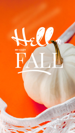 Modèle de visuel Bright Autumn Inspiration with Decorative Pumpkin - Instagram Story